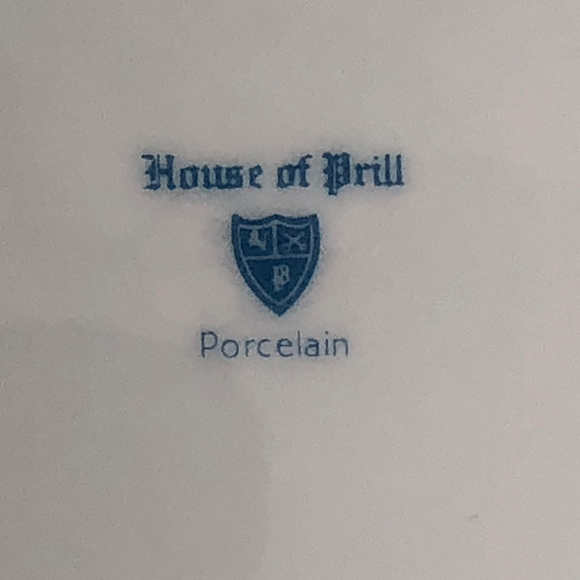 House of Prill Procelain Dinner Plate & Custard - Picture 2 of 4